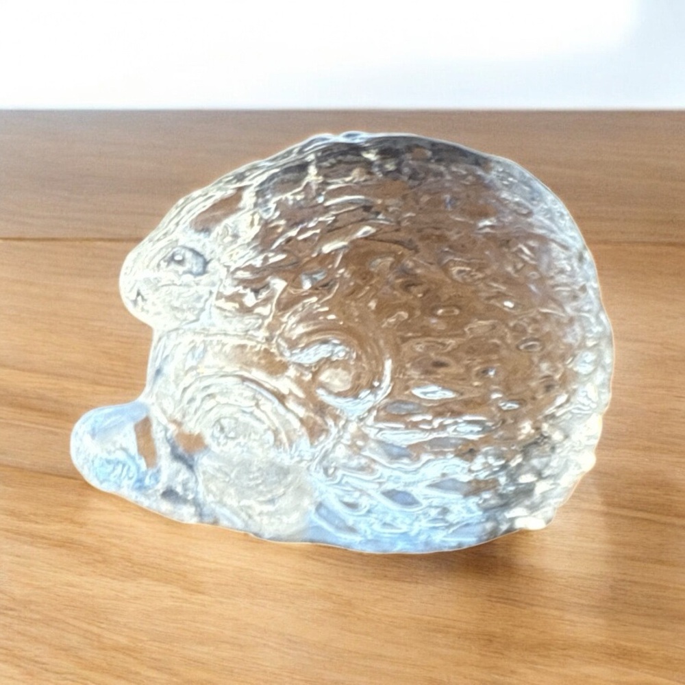 VINTAGE BLOWN GLASS HEDGEHOG PAPERWEIGHT / FIGURINE